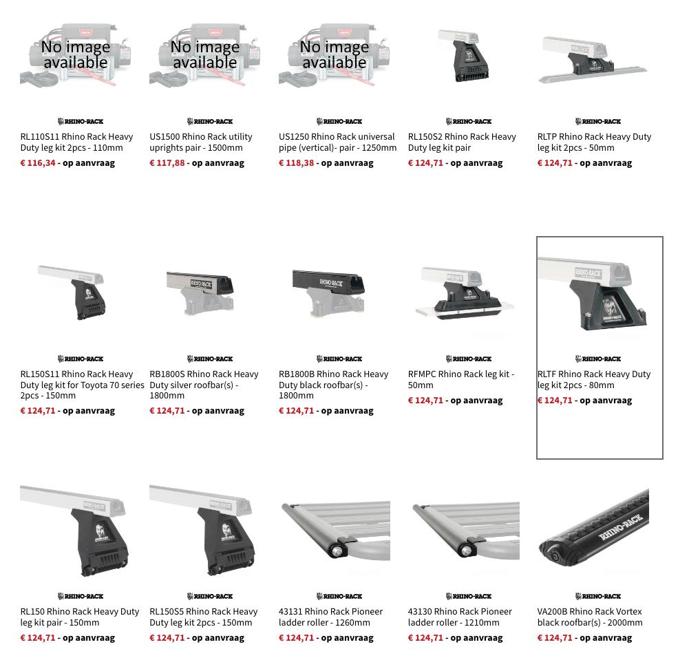 Rhino Rack Producten Roof rack Reserve onderdelen Spare Part, Auto diversen, Dakdragers, -, Verzenden, -, Nieuw
