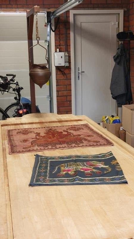authentieke houten shirodhara massagetafel, Ophalen, Gebruikt, Massagetafel