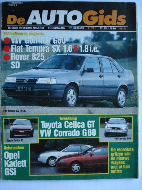 AutoGids 281 VW Golf GTI G60 Corrado Opel Kadett GSi Celica, Envoi, Utilisé, Général