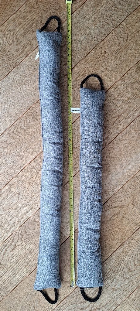Lot de 2 boudins de porte lestés gris neufs (82 cm & 106 cm), Neuf, Enlèvement, Gris, Autres matériaux
