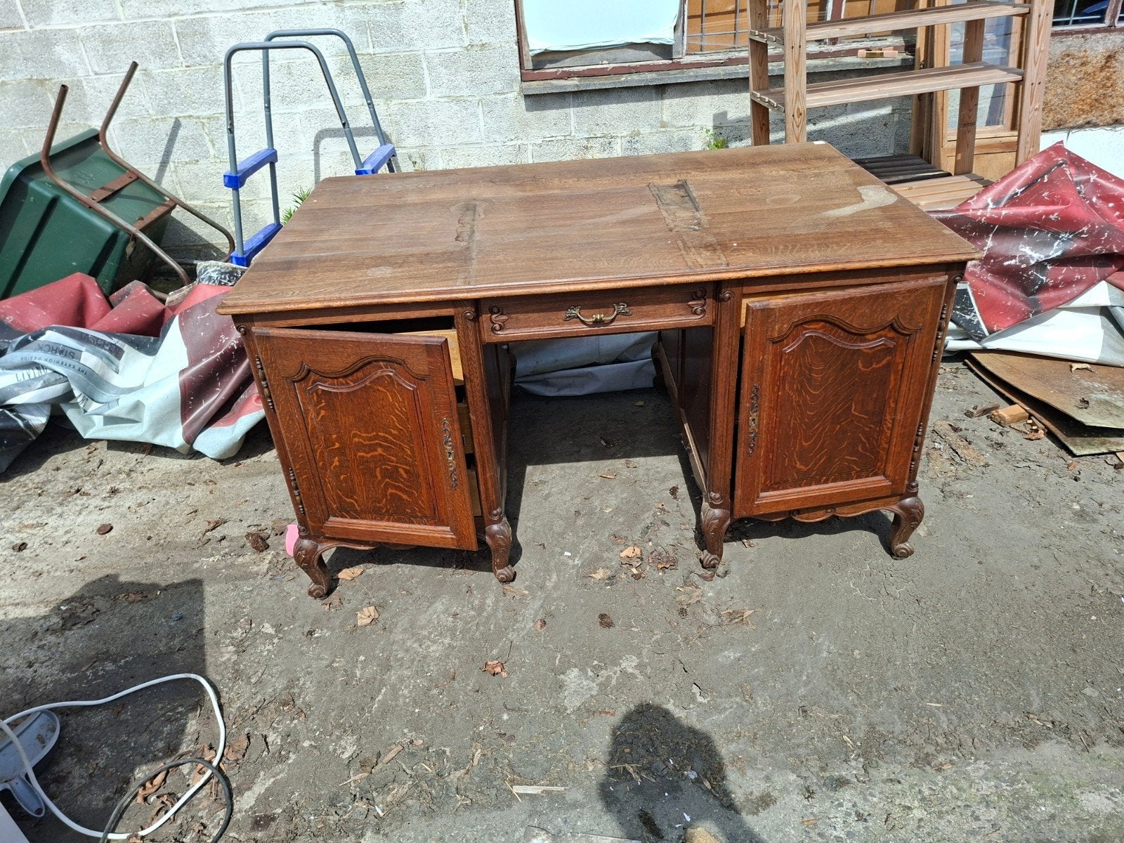 Bureau de style en chêne,  double, Maison & Meubles, Enlèvement