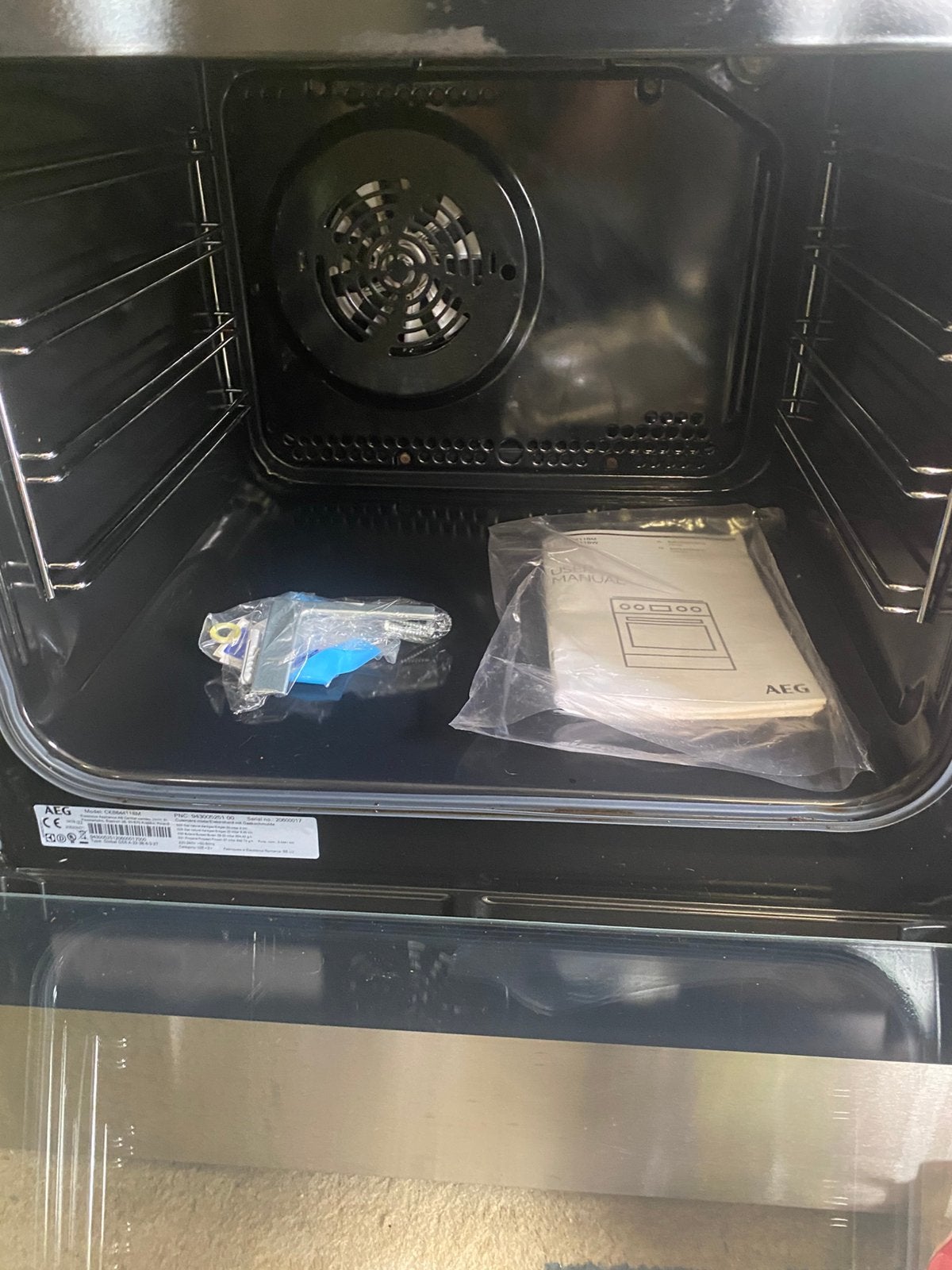 Gasfornuis met electrische oven AEG, Ophalen, Zo goed als nieuw, Oven