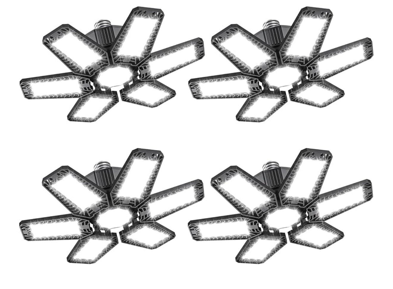 4 Pack Garage Light - 180W 18000 LM 6500K Deformable, Electroménager, Enlèvement, Neuf