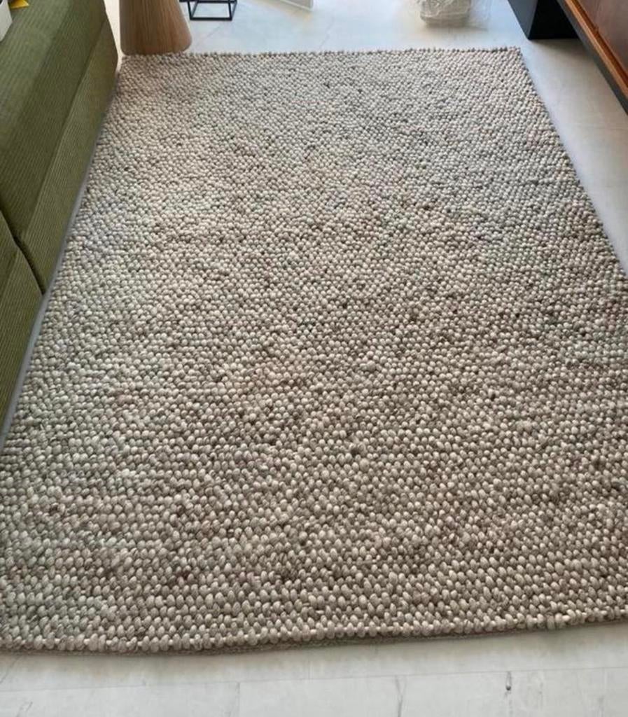 Tapis en laine/ikea Hjortede/comme neuf/160x230 cm, Beige, Comme neuf, Enlèvement, Rectangulaire