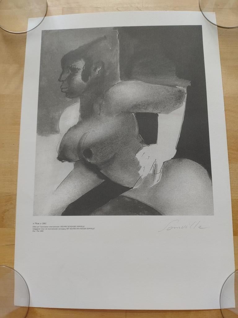 Affiche Roger Somville signée, Antiek en Kunst, Ophalen