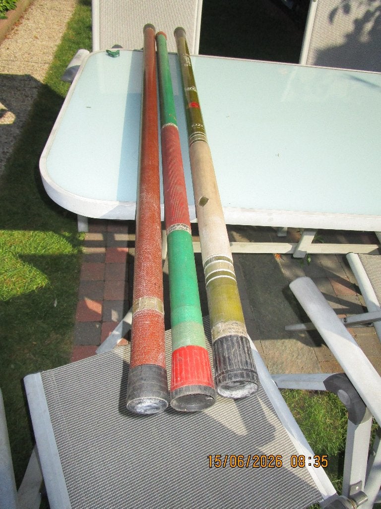 3 vislijnen vaste hengels €20 voor de 3stuks, Watersport en Boten, Hengelsport | Algemeen, Ophalen, Gebruikt, Vaste hengel