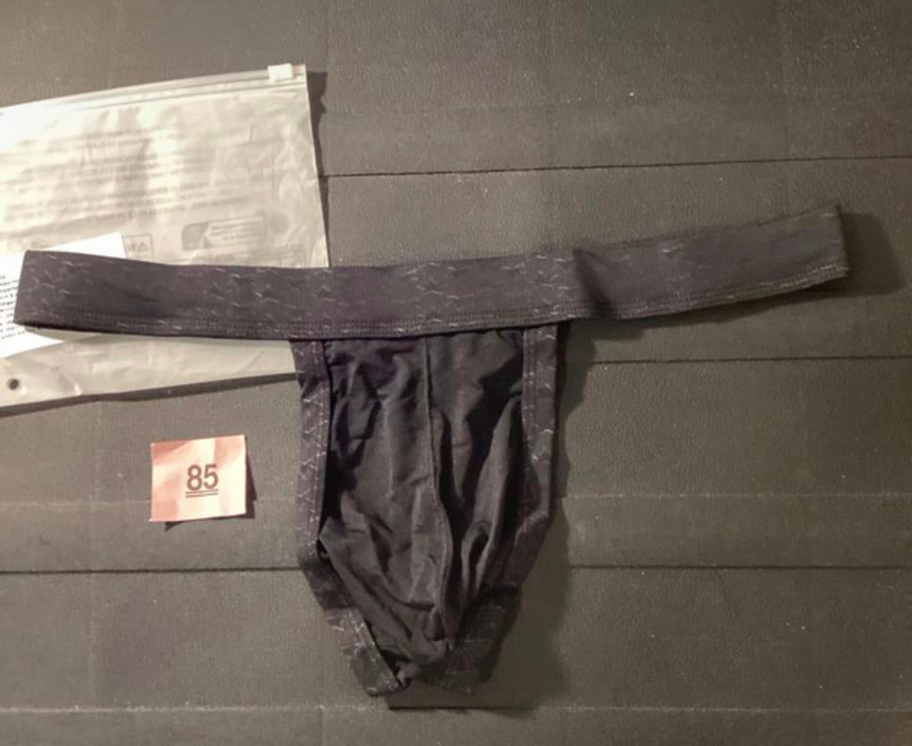 Zwarte herenstring, Kleding | Heren, Ondergoed, Verzenden, Zwart, Slip