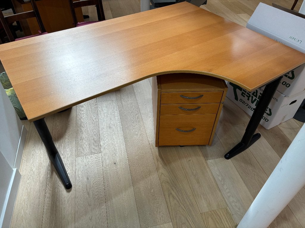 Bureau avec commode, Maison & Meubles, Enlèvement, Réglable en hauteur, Utilisé