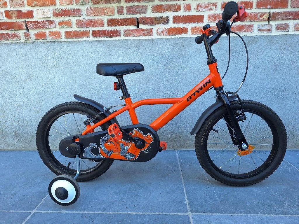 Fiets 16 INCH 4-6 jaar 500 ROBOT B'TWIN, Ophalen, Zijwieltjes, 16 tot 20 inch, Zo goed als nieuw