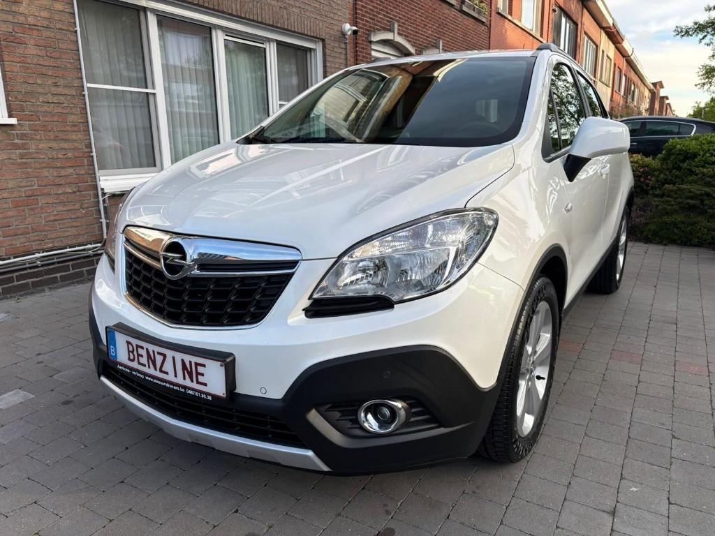 Opel Mokka 1.6i! Nieuwstaat* Airco*Navi* 54000km* Garantie!, Auto's, Stof, Zwart, 4 cilinders, Wit
