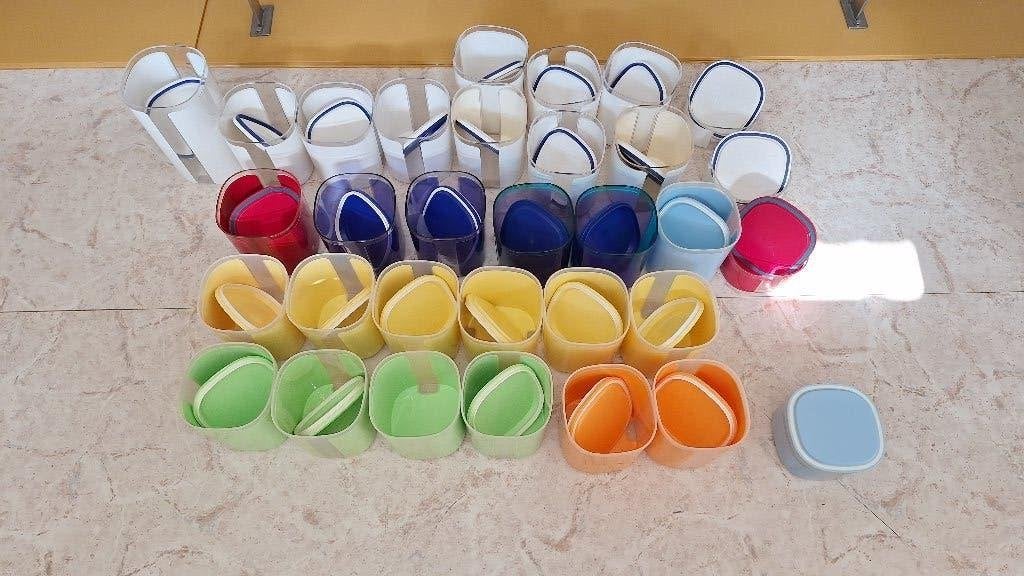 Tupperware luchtdichte Venster dozen ELEGANCE zie beschrijv., Enlèvement ou Envoi, Utilisé, Autres couleurs