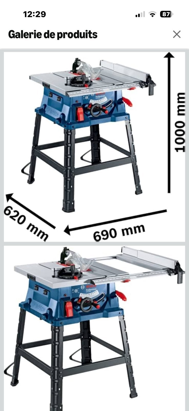 Scie sur table bosch, Enlèvement, Comme neuf