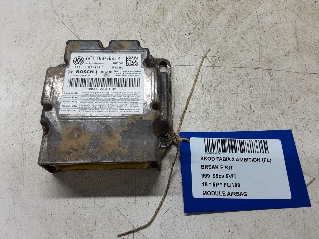 BOITIER AIRBAG Skoda Fabia III Combi (NJ5) (6C0959655K), Mevr. I. Hauben, Utilisé, Skoda, Rue de l'Espoir 34 34
4030  GRIVEGNÉE, BE