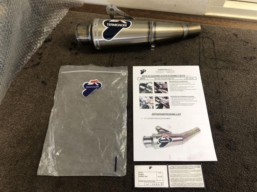 Termignoni titanium uitlaat demper Honda CB600F Hornet 07-13, Envoi, Utilisé