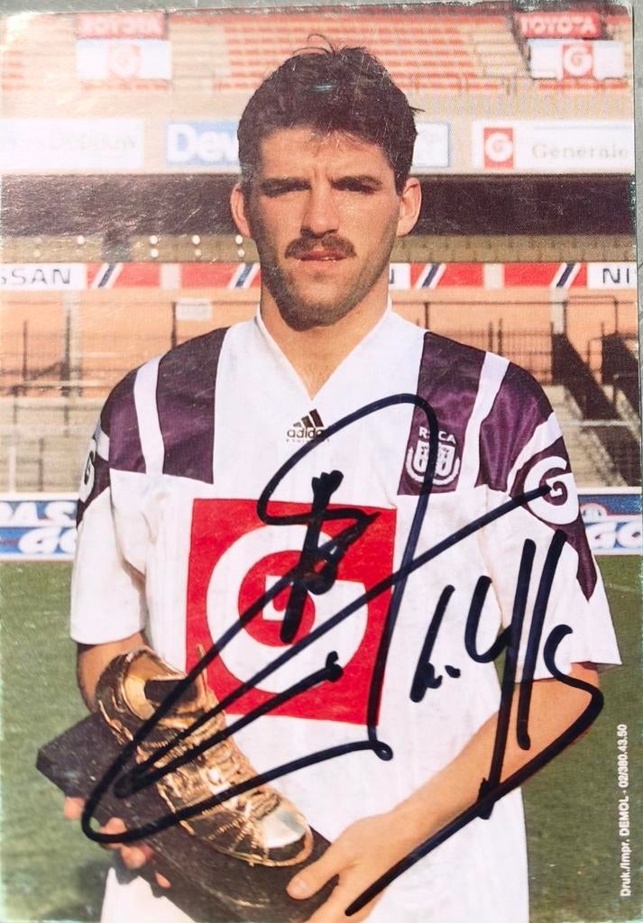 Carte dédicacée RSC Anderlecht Philippe Albert, Enlèvement ou Envoi