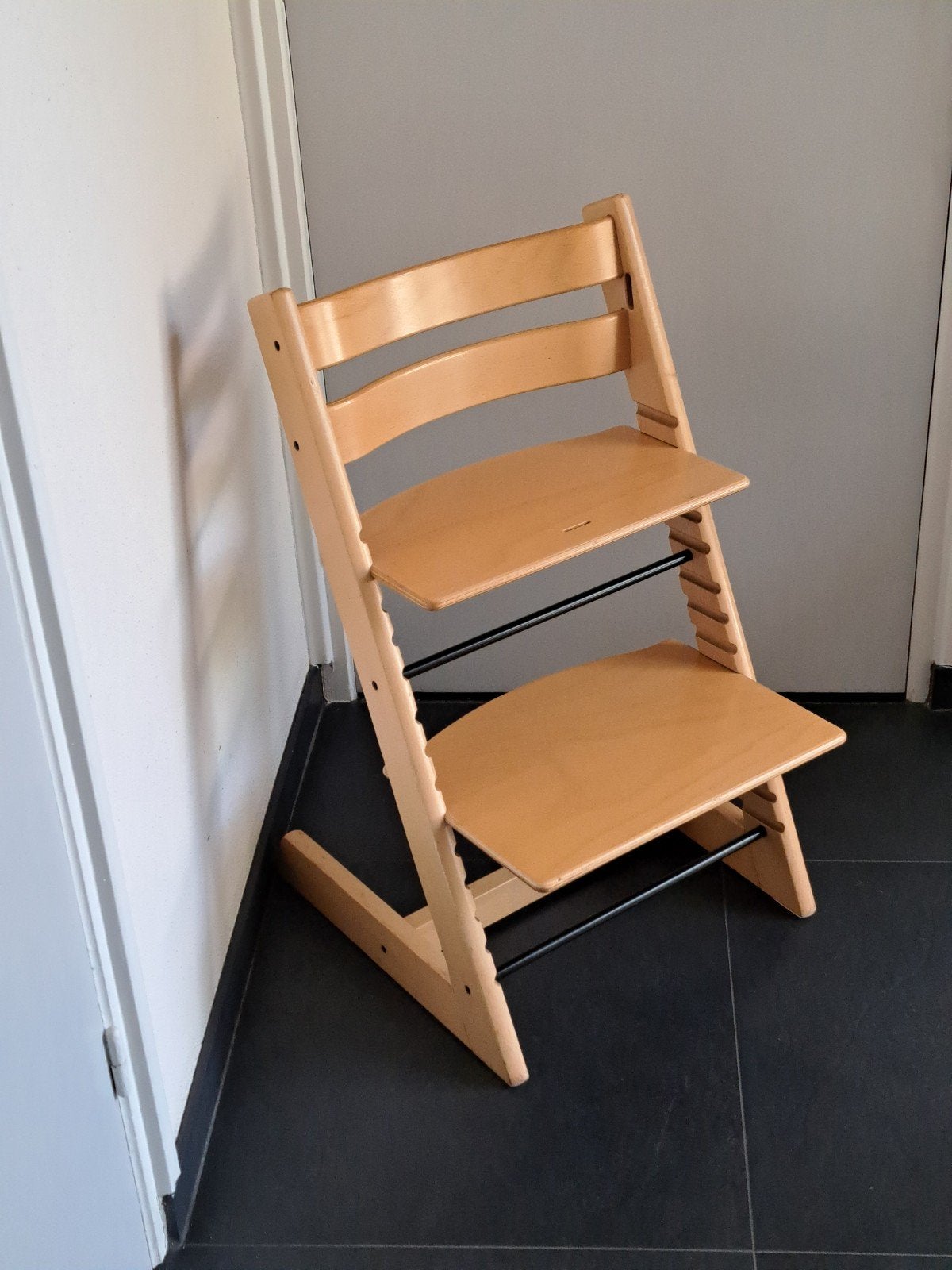 Stokke Tripp Trapp NIEUW MODEL in naturel kleur, Ophalen, Zo goed als nieuw, Meegroeistoel, Aanschuifbaar