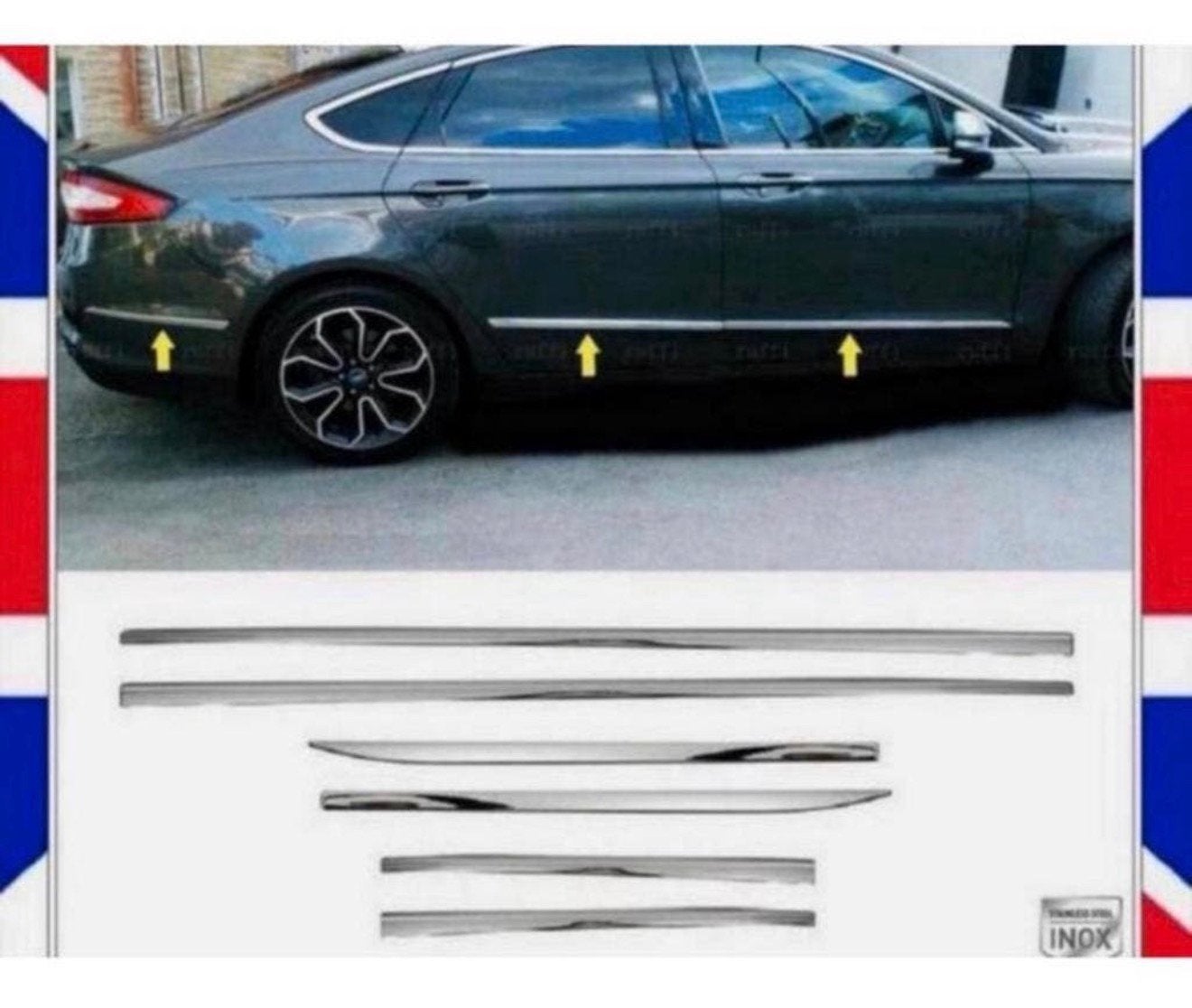 Ford Mondeo MK5 Sedan 2015+ Chrome sierstrips strips chroom, Auto diversen, Tuning en Styling, Ophalen of Verzenden