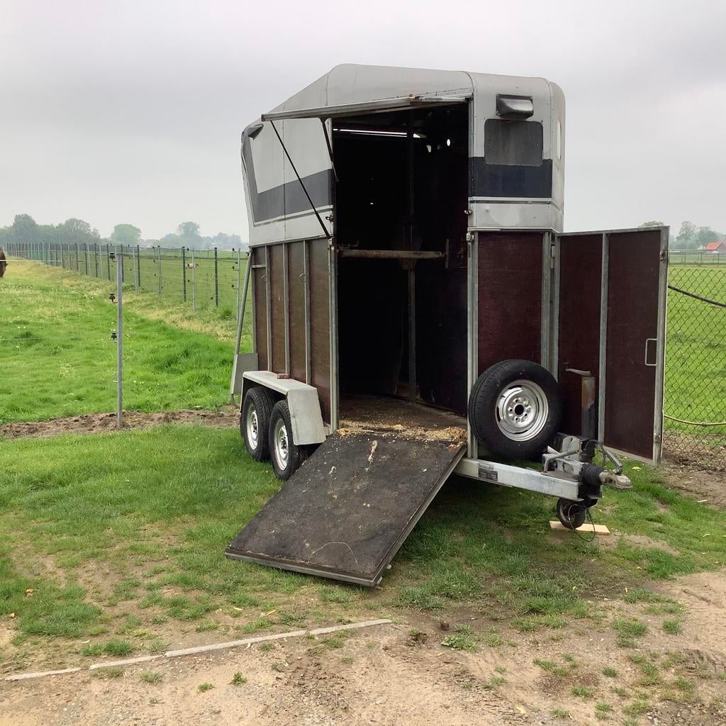 TAK PAARDEN TRAILER, Enlèvement, Utilisé, Bois, Remorque 2 chevaux