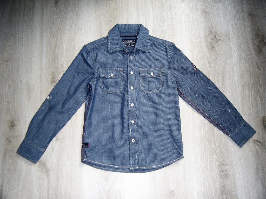 Hemdje C&A,maat 128, Kinderen en Baby's, Kinderkleding | Maat 128, C&A, Overhemd of Blouse, Ophalen of Verzenden, Zo goed als nieuw