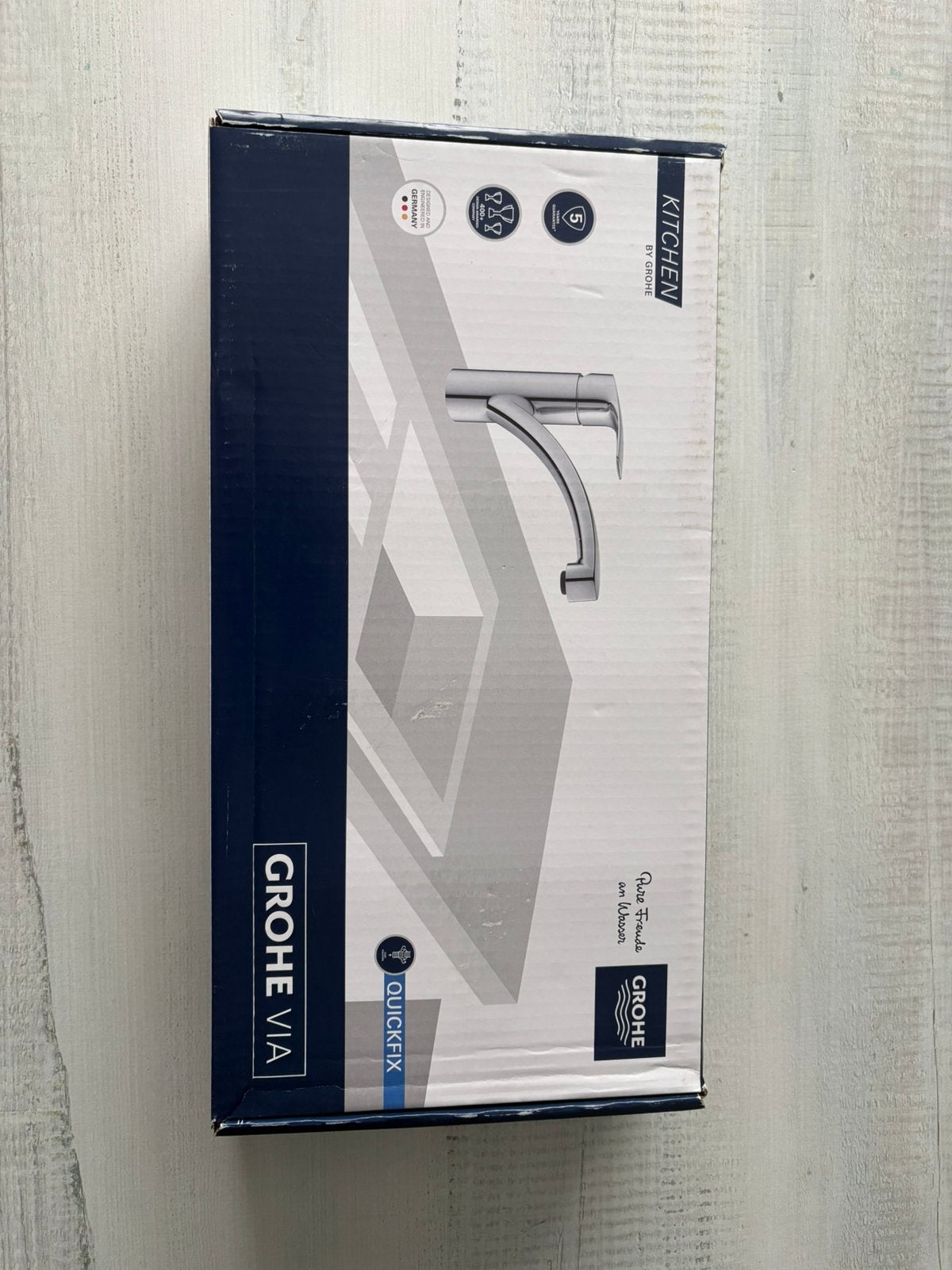 GROHE Via — Nieuwe keukenmixer — Chro, Doe-het-zelf en Bouw, Sanitair, Ophalen of Verzenden, Zo goed als nieuw, Chroom