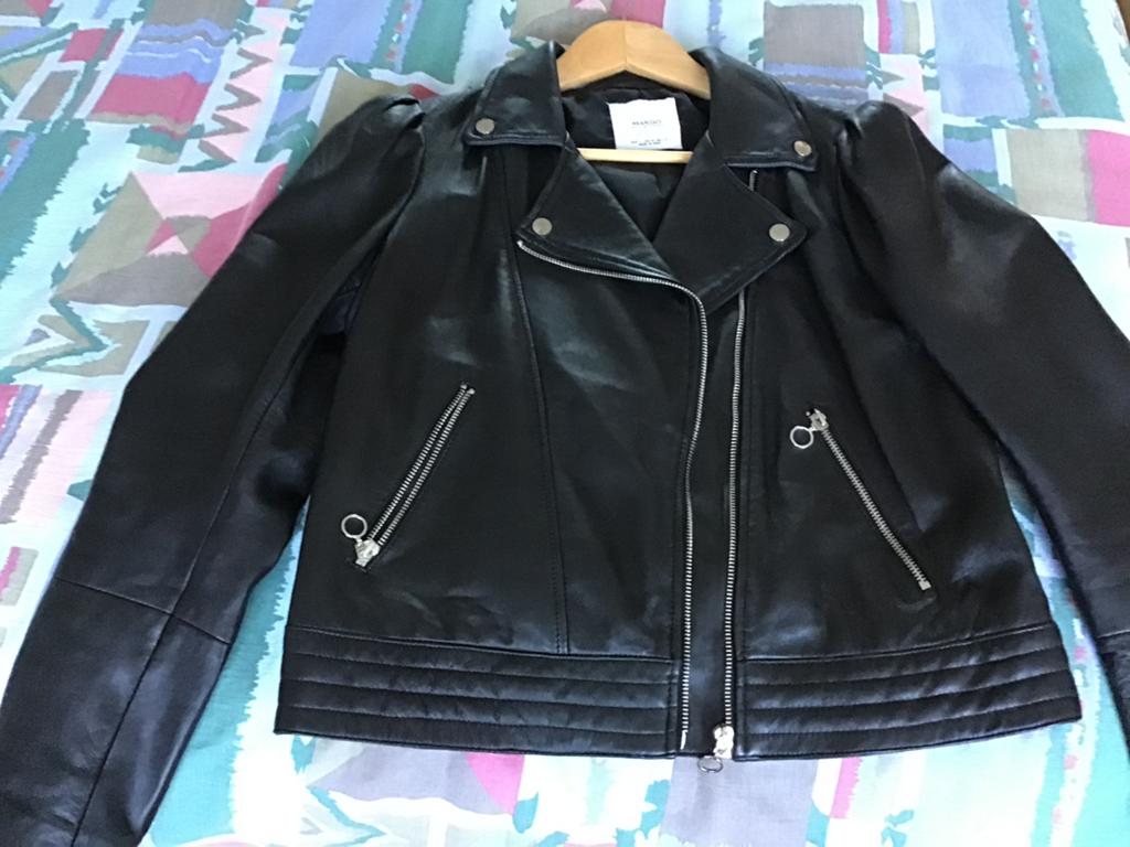 Leren jasje, Kleding | Dames, Ophalen, Zo goed als nieuw, Maat 38/40 (M), Zwart