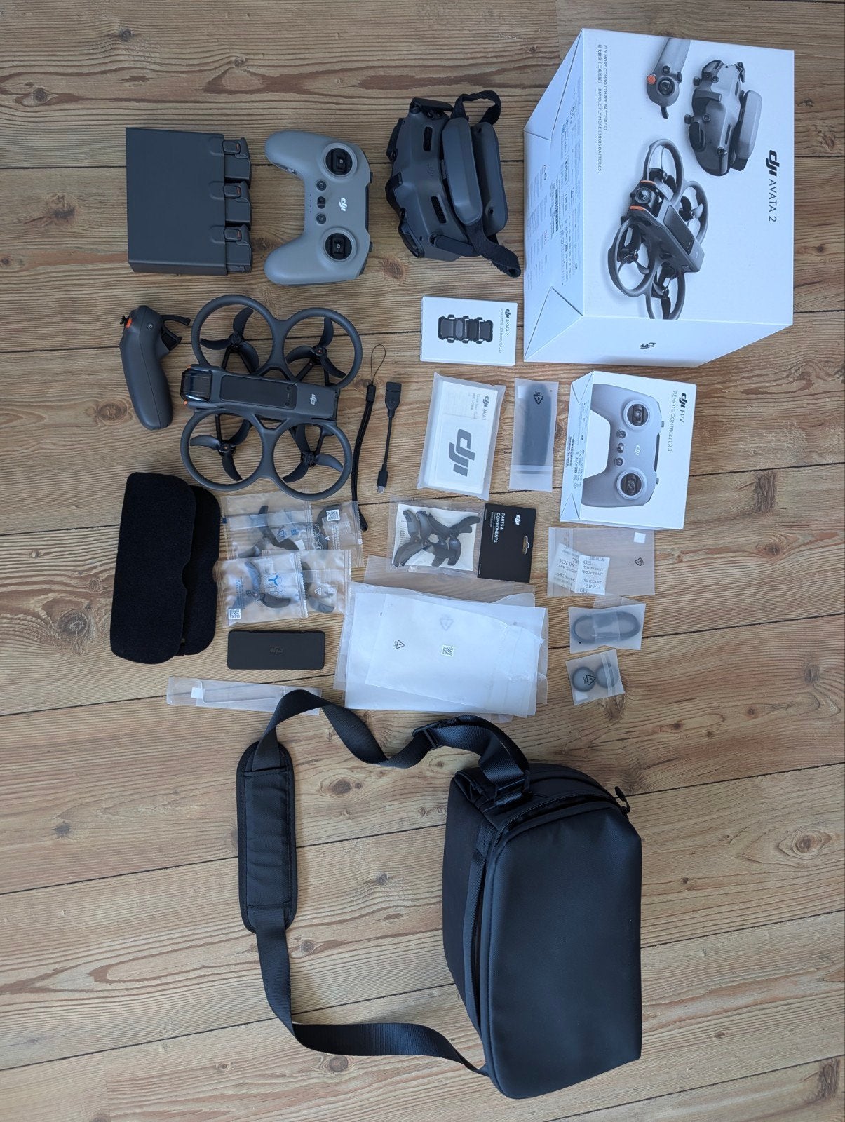 DJI Avata 2 Fly More Combo (3 Accu's) + FPV Remote 3 + ND Fi, TV, Hi-fi & Vidéo, Retour au point de départ, 250 à 900 g, Enlèvement ou Envoi