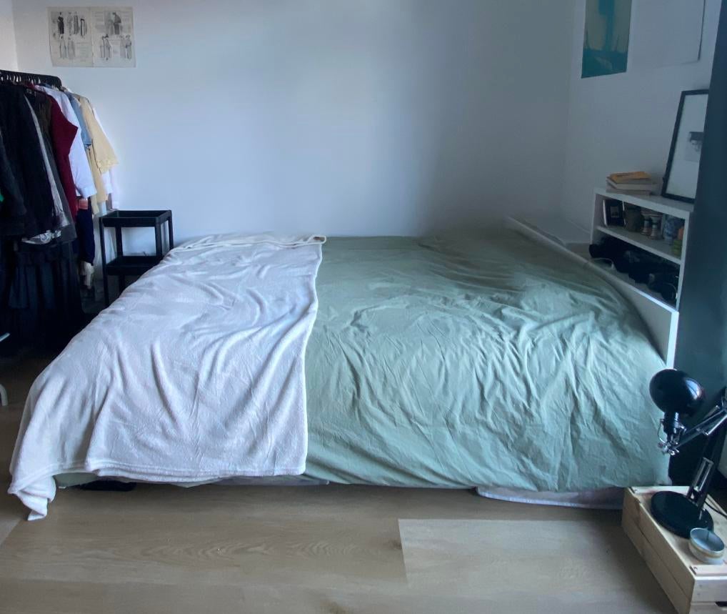 Bed + matras 140x200, Huis en Inrichting, Ophalen, Zo goed als nieuw