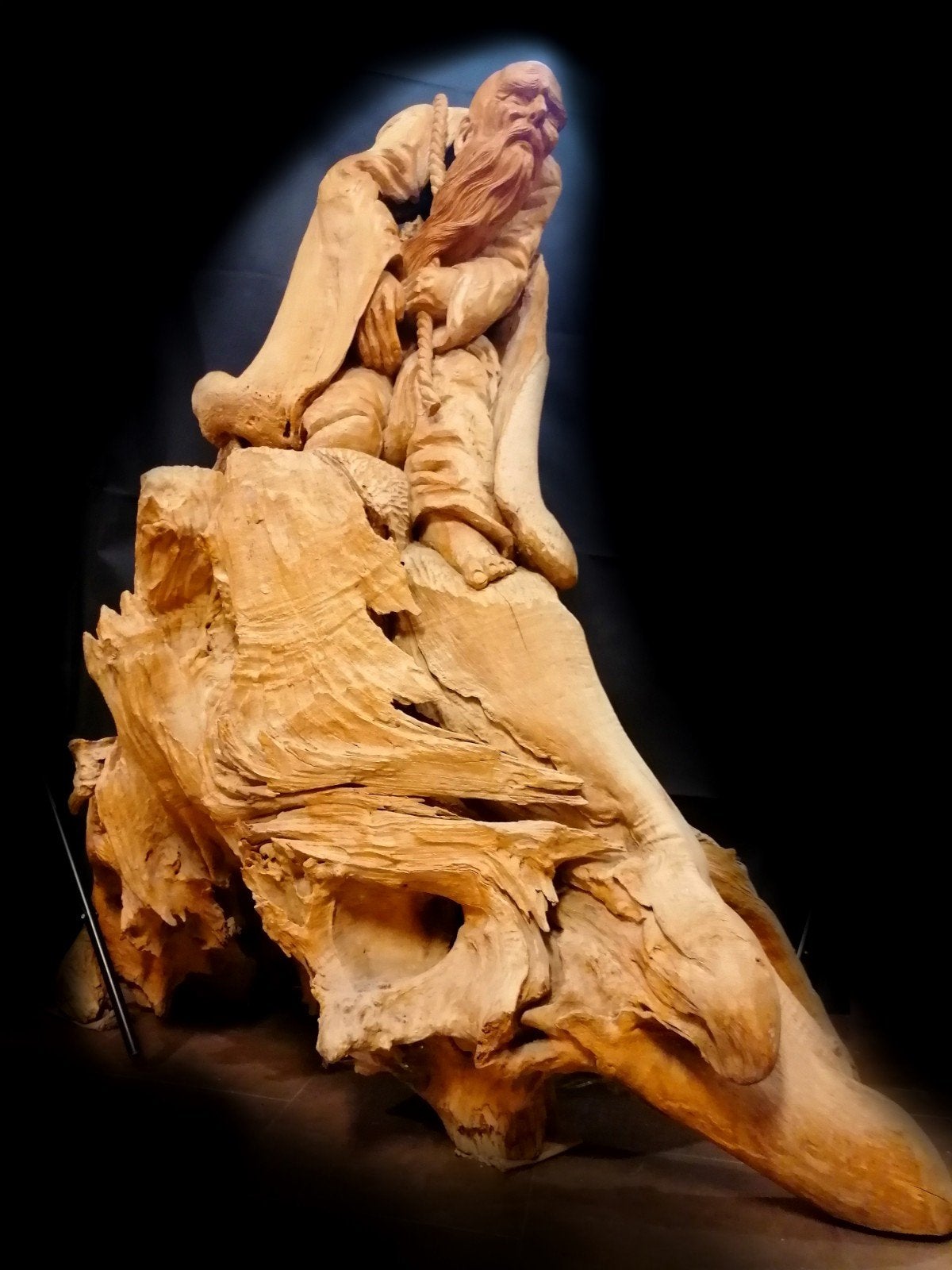 grande statue bois exotique/ pièce unique !!!, Bois, Asie, Autres sujets, Patiné
