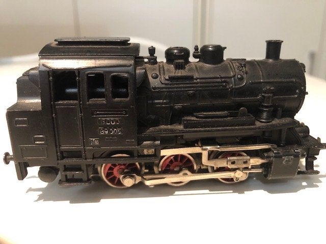 MARKLIN TREINTJE EN SPOORBAAN(JAREN 60, Hobby en Vrije tijd, Ophalen, Gelijkstroom of Wisselstroom, Märklin, Gebruikt