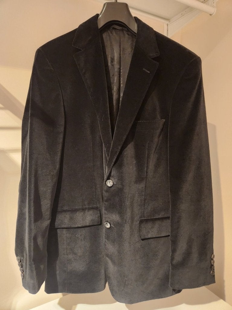 Hugo Boss velours colbert zwart, maat 52 (L), als nieuw, Kleding | Heren, Maat 52/54 (L), Zwart, Ophalen of Verzenden, Zo goed als nieuw