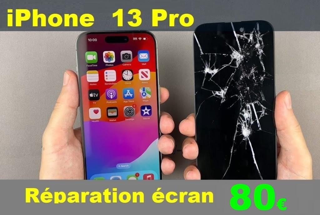 Réparation écran iPhone 13 Pro à 80€ pas cher à Bruxelles, Enlèvement, Autres types, Apple iPhone