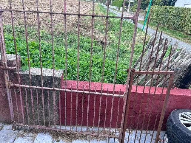 Antiek smeedijzeren hek, Tuin en Terras, Ophalen, Gebruikt
