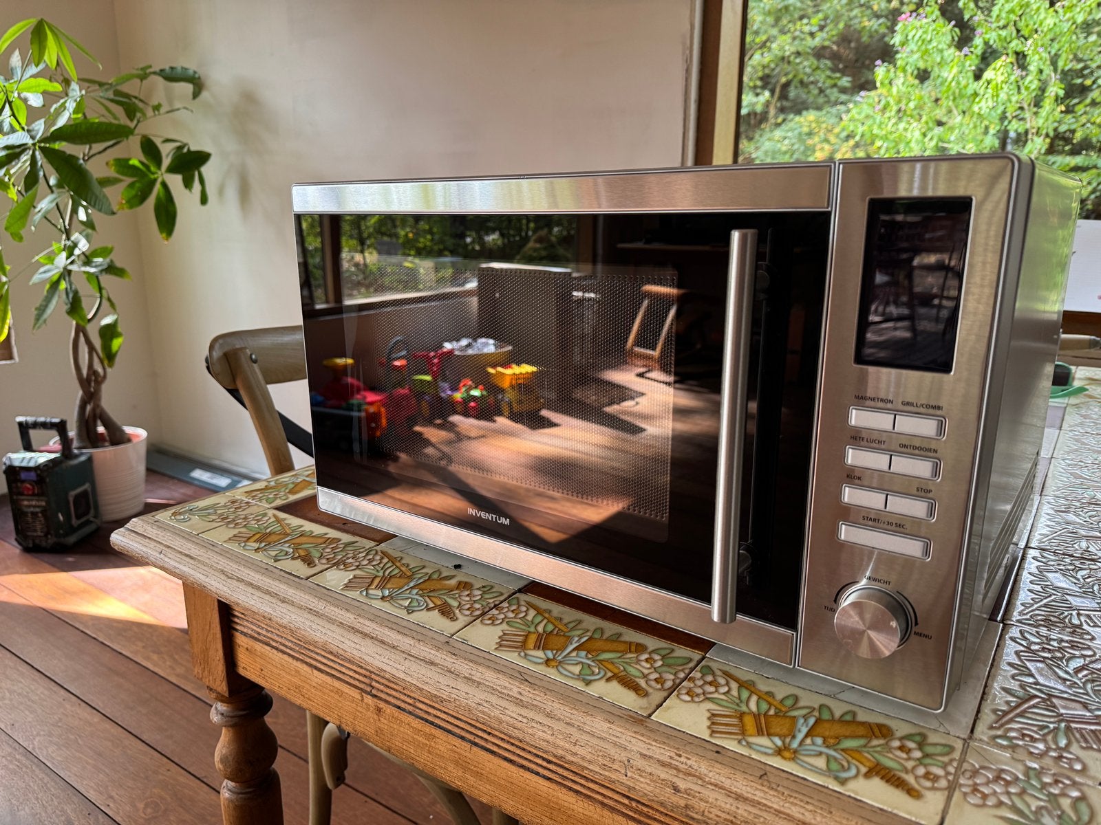 Inventum combi magnetronoven, Ophalen, Gebruikt, Draaiplateau, Combi-microgolfoven