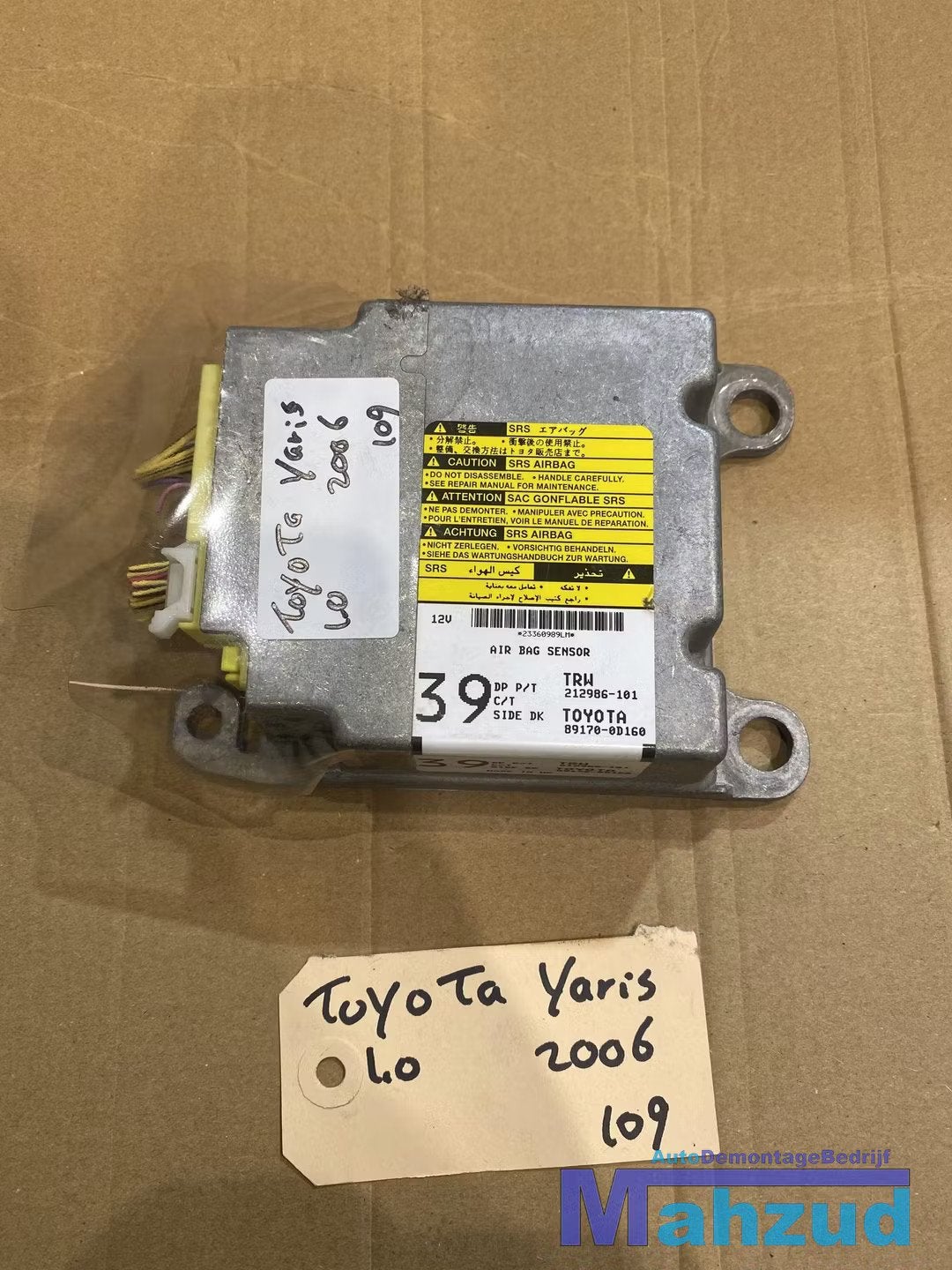 TOYOTA YARIS P9 Airbag module 891700D160, Info@toyota.co.jp, Toyota Motor Corporation, Toyota-Cho 1
471-8571  Toyota City, Toyota
