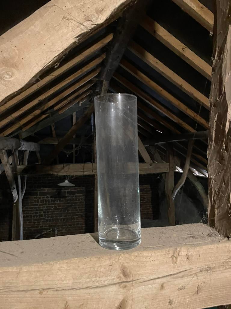 Lot glazen cilindervazen, Ophalen, Zo goed als nieuw
