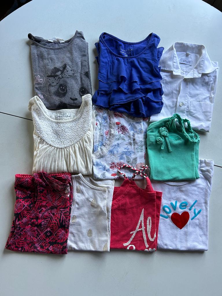 Pakket: T-shirts, topjes, longsleeves - maat 134/140, Enfants & Bébés, Vêtements enfant | Taille 134, Enlèvement ou Envoi, Verschillende merken