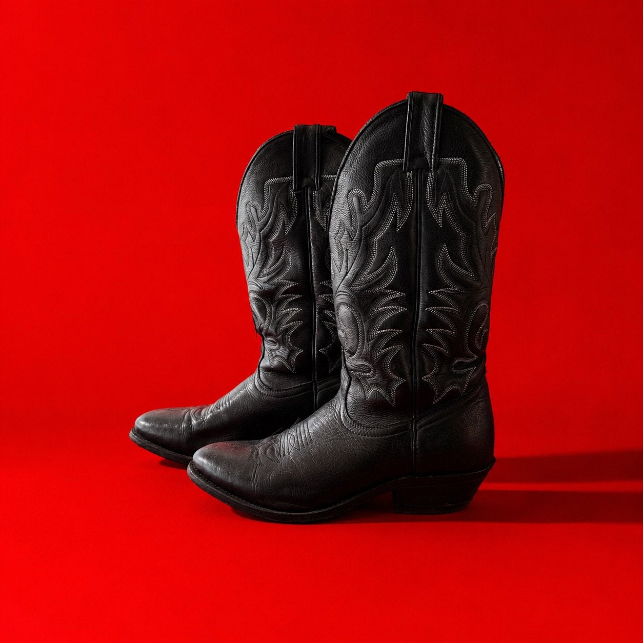 Bottes western Boulet en cuir– Made in Canada – Taille 10 C, Enlèvement, Noir, Bottes