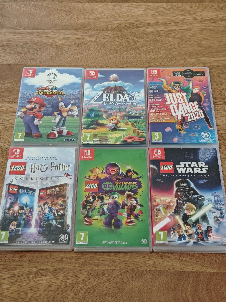 6 Nintendo Switch games - Mario, Sonic, Lego, Zelda, ..., Ophalen, Zo goed als nieuw