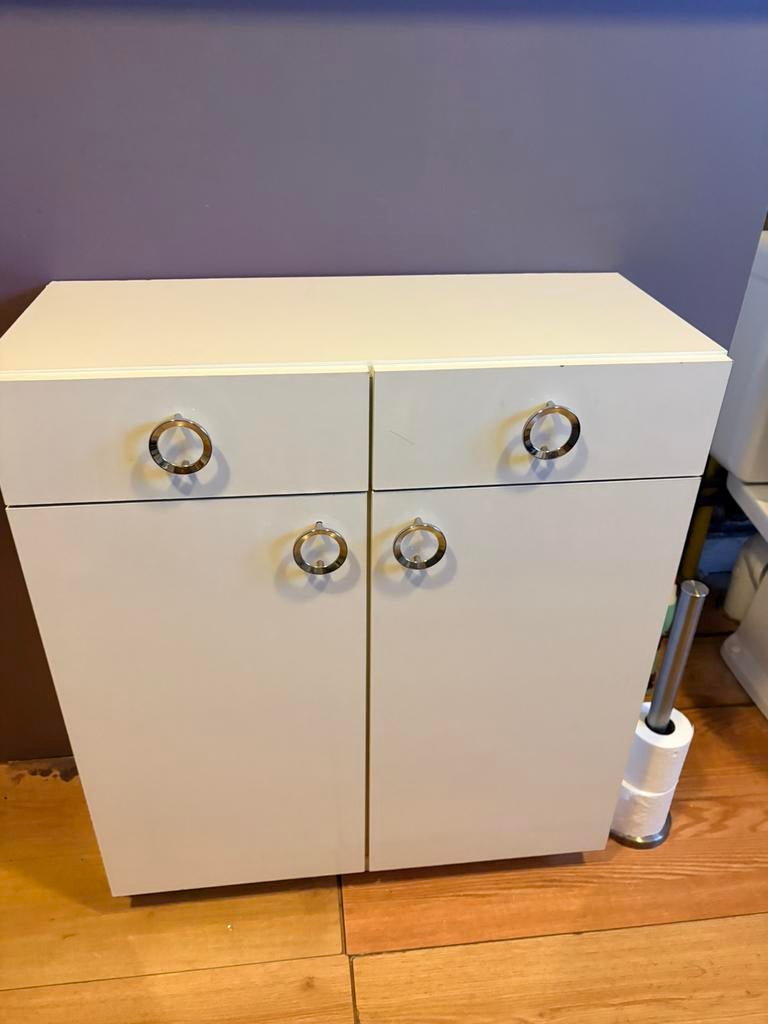 Meuble de salle de bain blanc, Maison & Meubles, Salle de bain | Meubles de Salle de bain, 25 à 50 cm, Armoire (mi-)haute, Moins de 100 cm