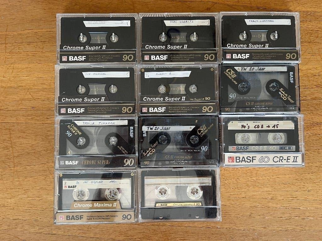 11 BASF cassettes IEC II position High CrO, Cd's en Dvd's, Cassettebandjes, Ophalen of Verzenden, Gebruikt, 2 t/m 25 bandjes, Voorbespeeld