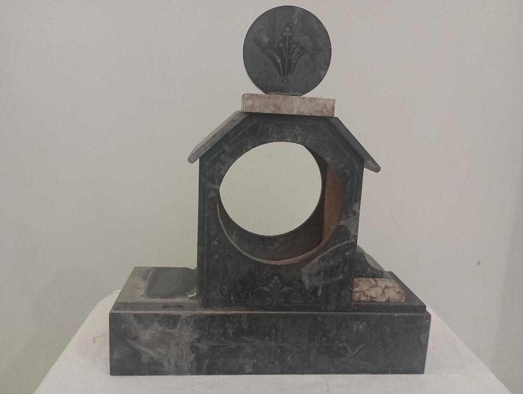 Art Deco pendulekoffer van zwart marmer om te restaureren, Ophalen of Verzenden