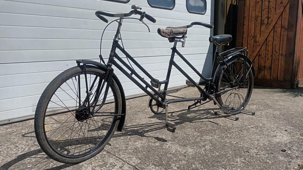 Oldtimer Tandem Fiets jaren 30'-40', Fietsen en Brommers, Ophalen of Verzenden, Zo goed als nieuw