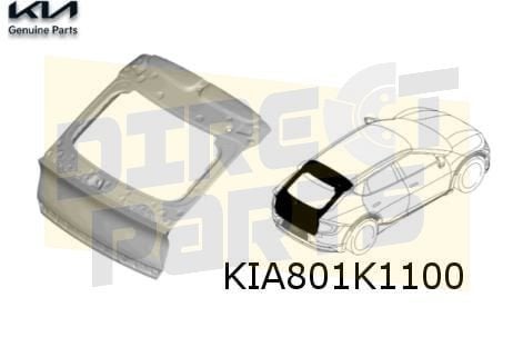 Kia EV6 achterklep (9/21-) Origineel! 72800CV000, Kia, -, Nieuw, Ophalen of Verzenden
