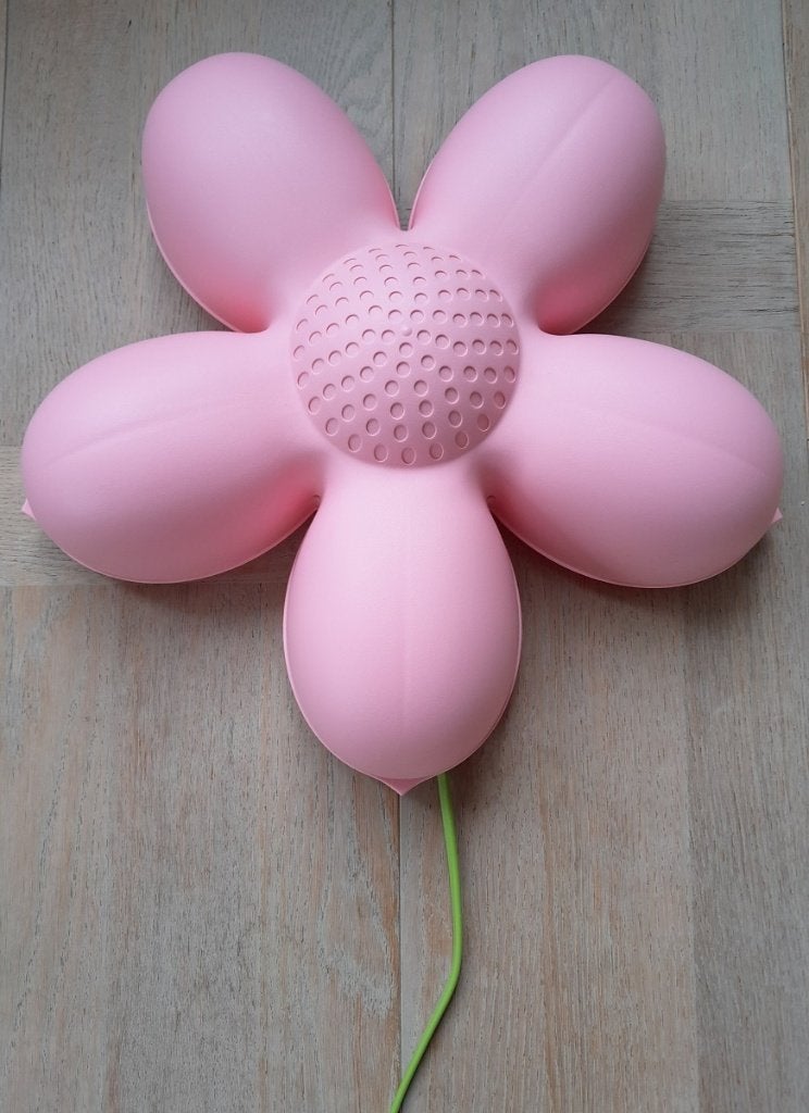 Vintage 90's Ikea kunststof wandlamp kinderkamer roze bloem, Huis en Inrichting, Kunststof, IKEA, Roze, Ophalen of Verzenden