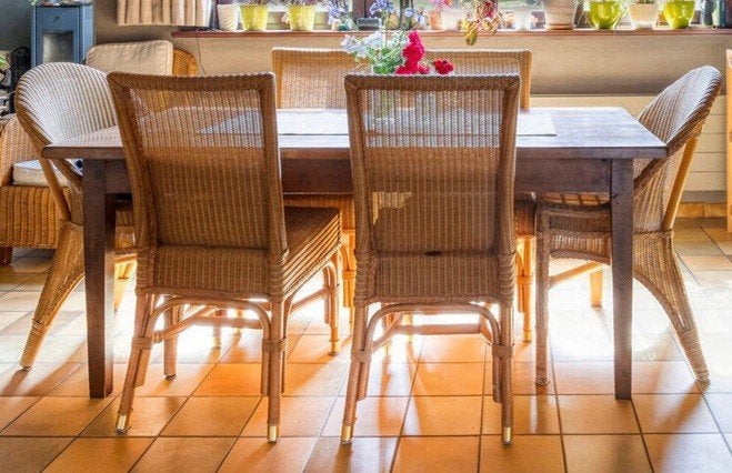 Eettafel, Huis en Inrichting, Ophalen, Gebruikt, 100 tot 150 cm, Vijf personen of meer