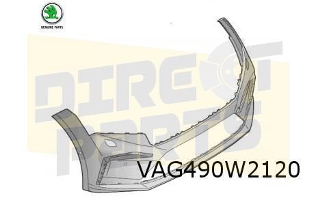 Skoda Enyaq IV (1/21-) Voorbumper (sportline) (bij koplampsp, Neuf, -, Skoda, -