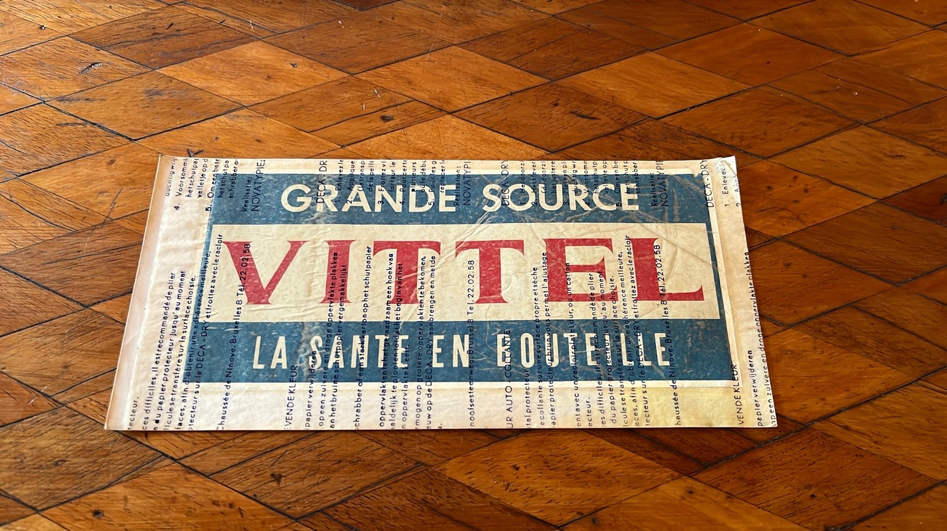 Rare vitrauphanie vittel grande source, Enlèvement ou Envoi