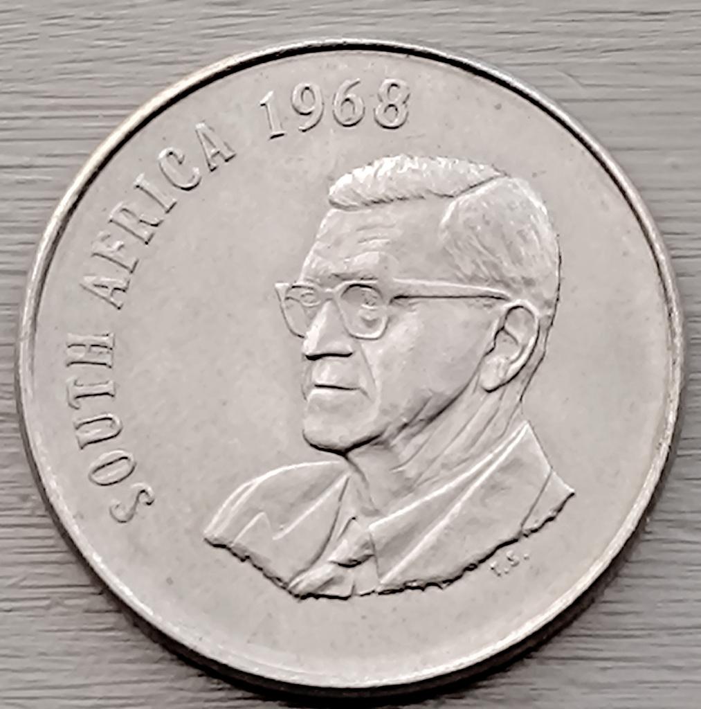 munt Zuid-Afrika 50 cent 1968:Charles Robberts Swart, Timbres & Monnaies, Monnaies | Afrique, Enlèvement ou Envoi, Afrique du Sud