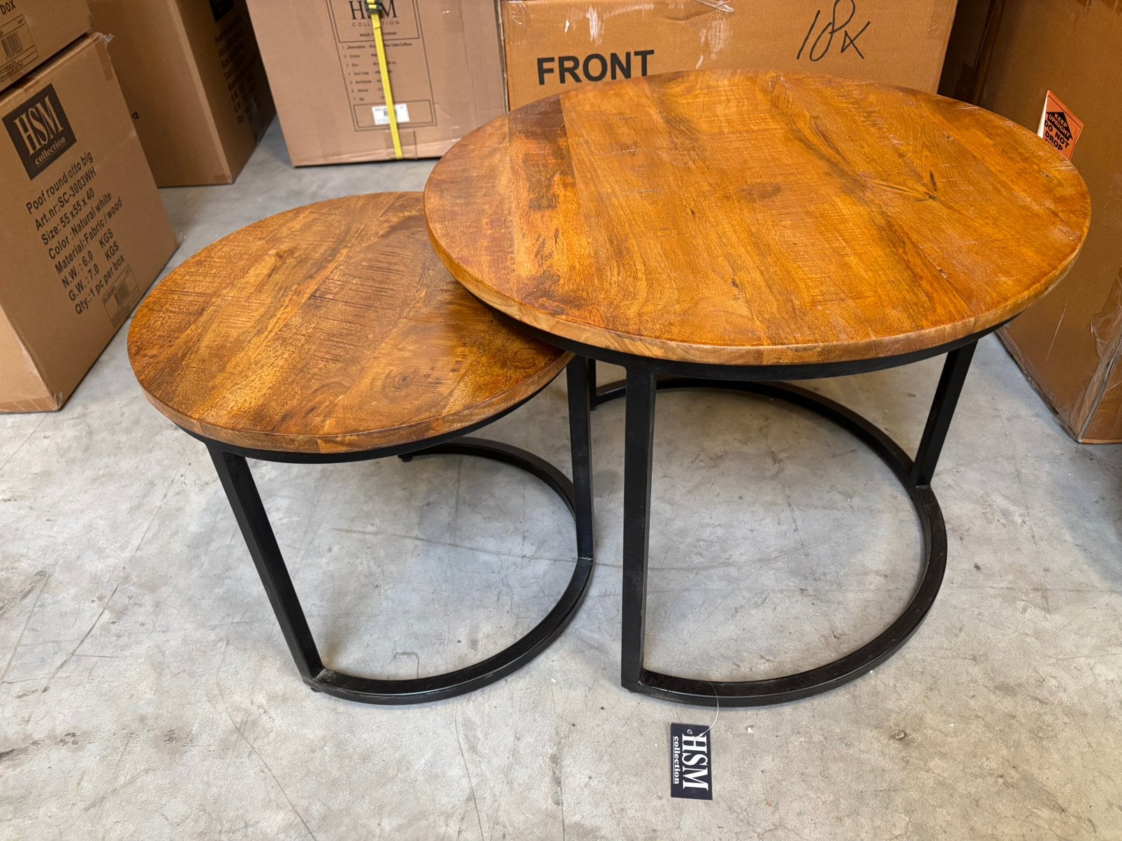 Nieuwe set salontafels ronin HSM collectie, Ophalen of Verzenden, Nieuw, Metaal