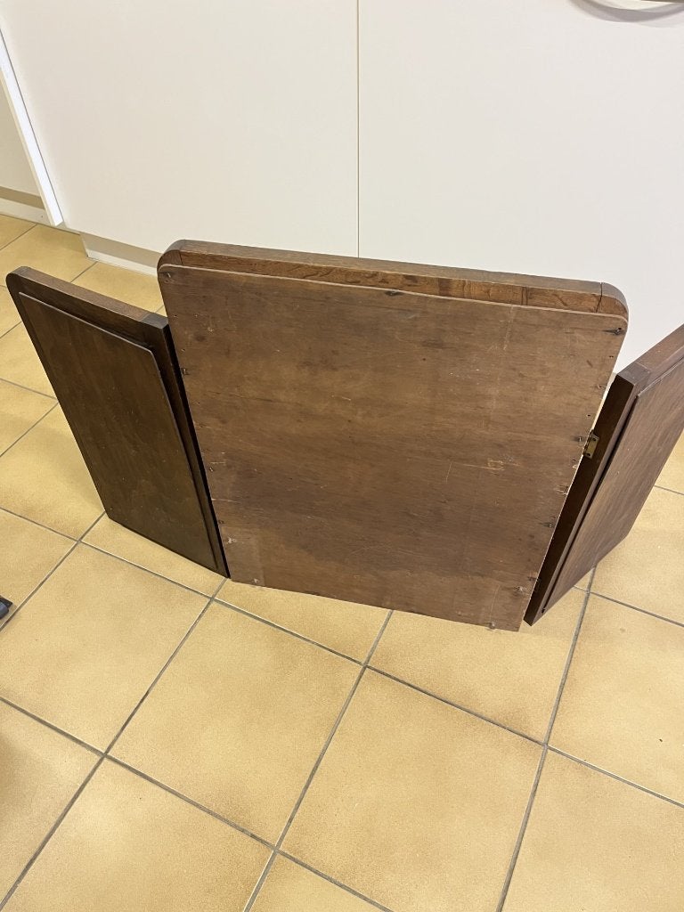 triptyg spiegel met houten kader van massief eik, Ophalen